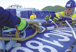 CEA Project Logistics Packing, Stuffing & Lashing - wire slings attached