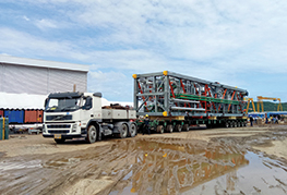 Ethoxylation Plant modules being transported