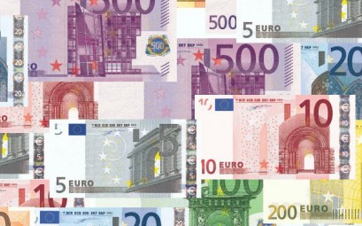 image of euro notes in use