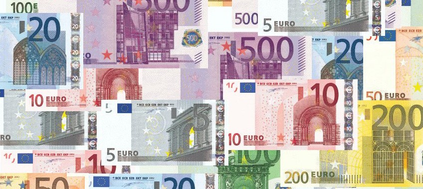 image of euro notes in use