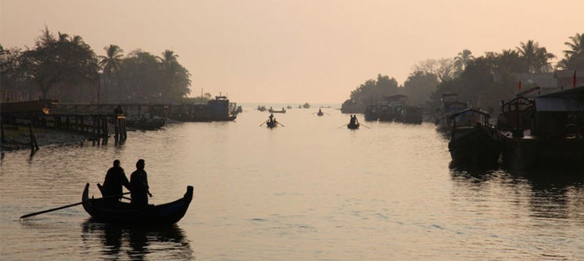 River in Sittwe Myanmar