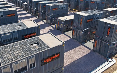 Aggreko generator units stacked and in operation CEA Myanmar