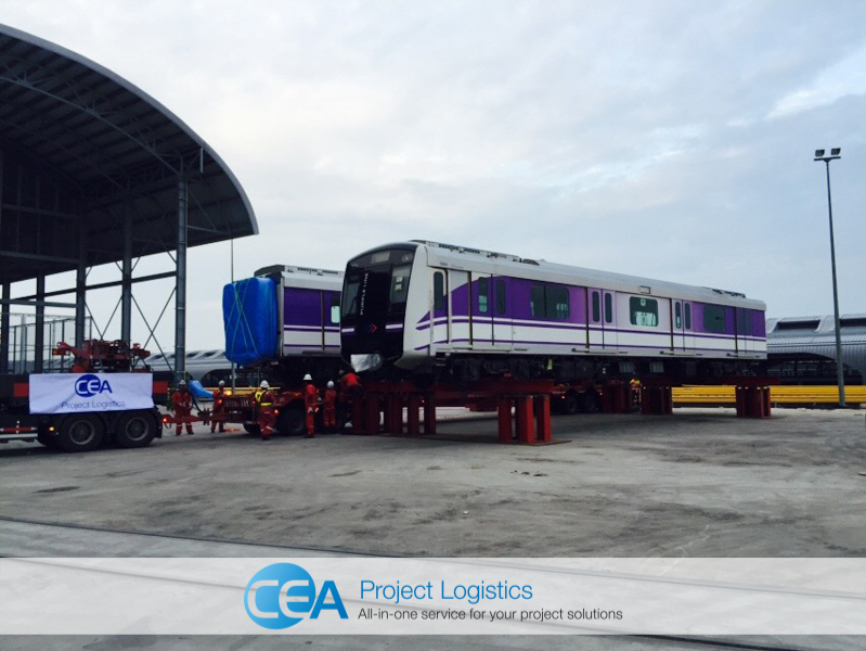 train carriages arrive in Bangkok