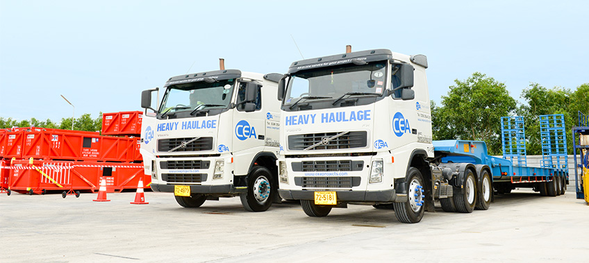 Two CEA Volvo 540 prime movers
