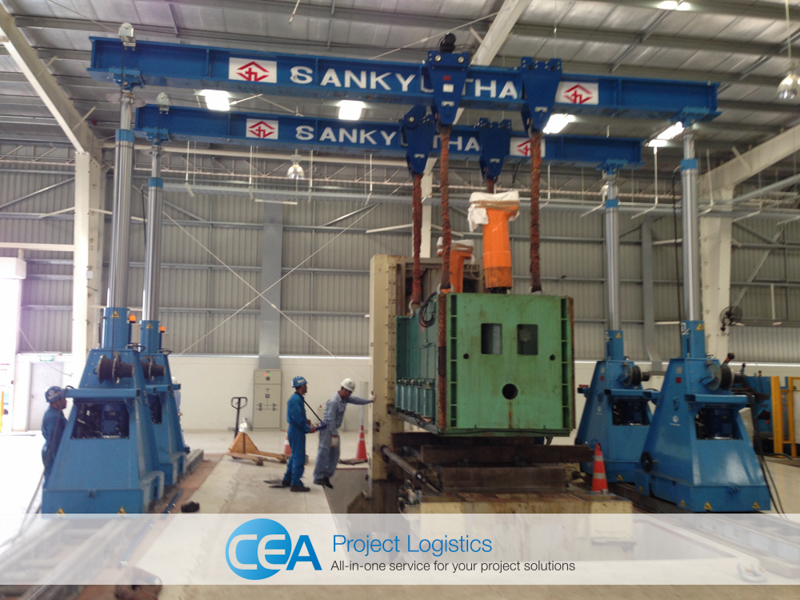 CEA Project Logistics Metal Press Installation