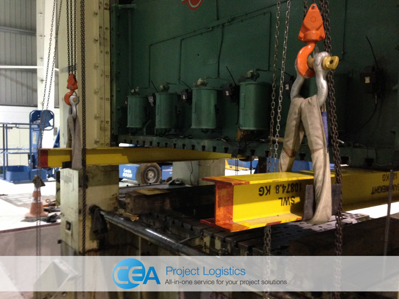 CEA Project Logistics Metal Press Installation