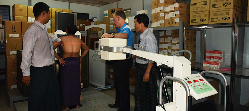 CEA Myanmar - X-ray machine installation