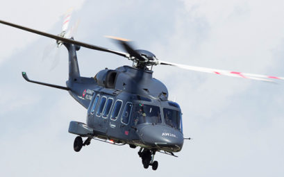 An Agusta Westland AW149 Helicopter in flight - specialised transport - CEA Project Logistics