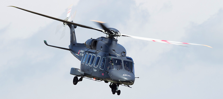 An Agusta Westland AW149 Helicopter in flight - specialised transport - CEA Project Logistics