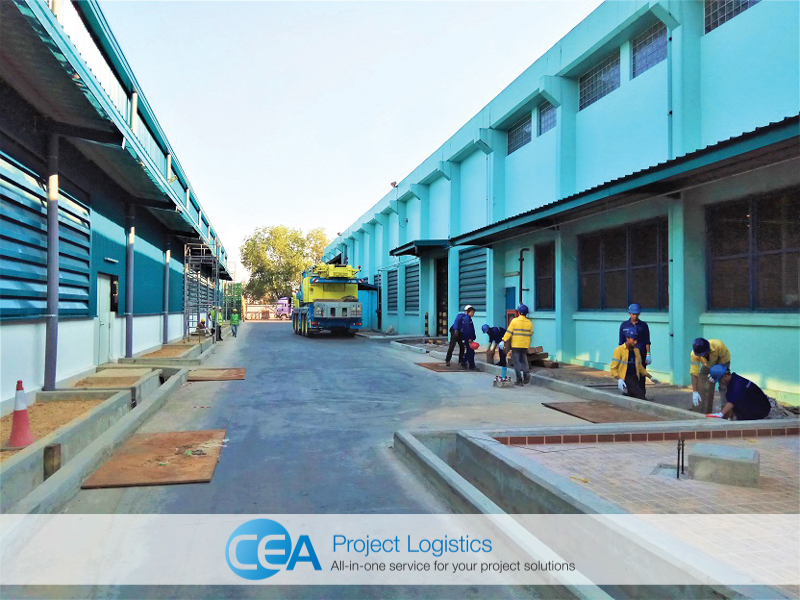 installation area being prepared - cea project logistics